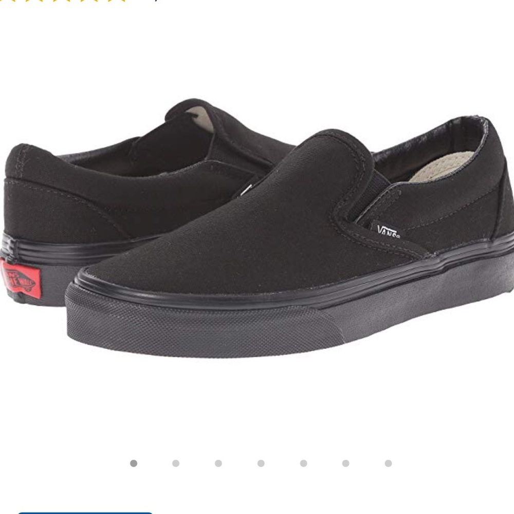 All Black Canvas Slip-On Vans